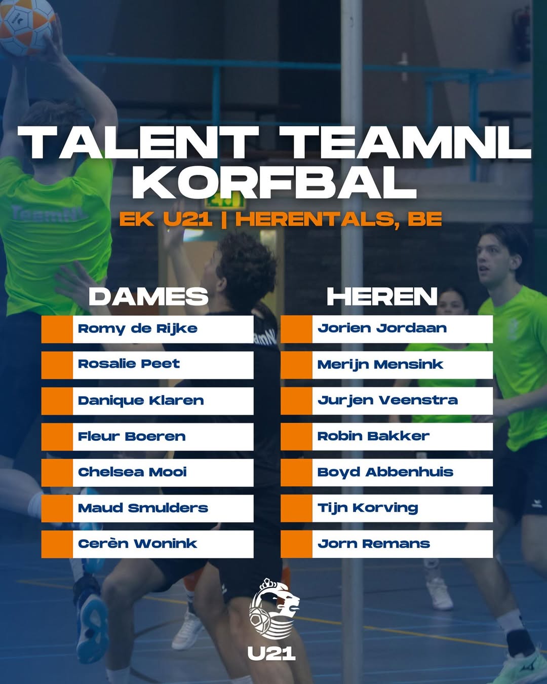 Talent Team NL Selectie