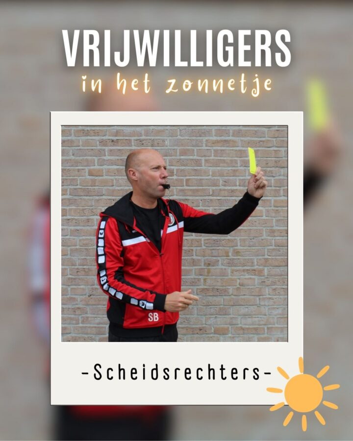 Vrijwilliger in het zonnetje scheids